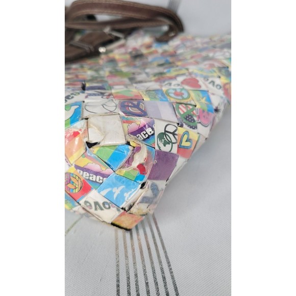 Nahui Ollin Candy Wrapper Peace Sign Love Doves Hippy‎ Retro Unique Purse READ - Picture 10 of 16